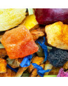 pieces of dried fruits cornflower petals and berries for After Work herbal tea Thés et Traditions