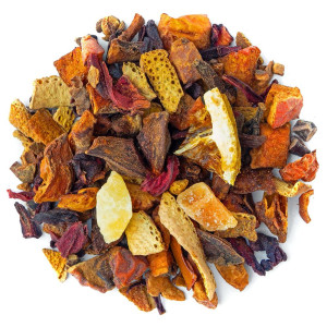 Kräuterteemischung mit Zitrusfrüchten, Gewürzen und Blüten zum Aufgießen, Lebkuchen-Aroma