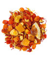 Mischung aus getrockneten Früchten: Mango, Orange und Hibiskus für den Kräutertee Mango Lover von Thés & Traditions