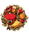 Mischung aus Kräutertee mit Wildbeeren, roten Früchten und getrockneten Apfelstücken