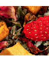 Mischung aus Wildbeeren-Kräutertee mit getrockneten Fruchtstücken und aromatischen Blättern