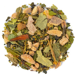 mengsel van gedroogde planten voor immuniteit kruidenthee met natuurlijke bladeren schors en wortels