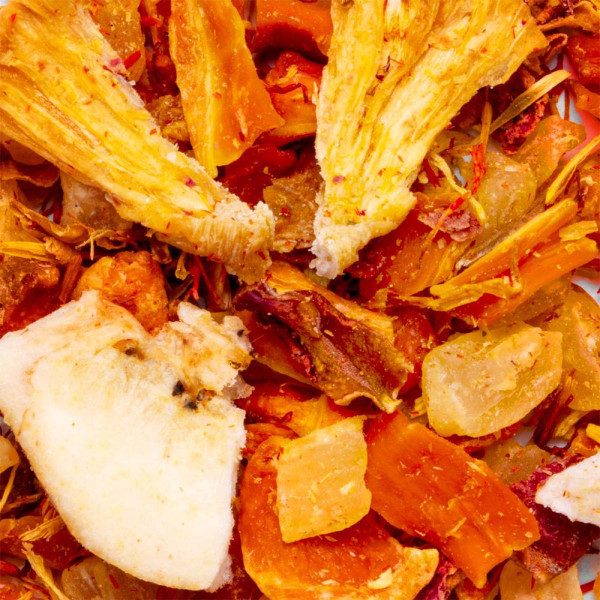 miscela di frutta secca ananas banana papaya per tisana infusione naturale Thés et Traditions