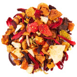 mengsel van gedroogde vruchten hibiscus aardbei appel venkel voor kinderkruidenthee Thés et Traditions