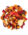 Mischung aus getrockneten Früchten, Hibiskus, Erdbeere, Apfel und Fenchel für Kräutertee für Kinder von Thés & Traditions