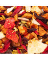 Mischung aus getrockneten Früchten, Erdbeere, Apfel, Fenchel und Hibiskus für Kräutertee für Kinder