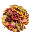 cranberry lemon herbal tea blend with fruit pieces flower petals and dried leaves