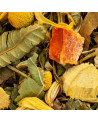 blend of dried plants, chamomile leaves and roots for digestive herbal infusion Thés & Traditions