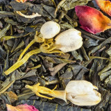 Groene thee Nuit à Tokyo groene theebladeren jasmijnknoppen en rozenblaadjes