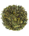 Green tea whole leaves and spearmint pieces for fresh and aromatic infusion