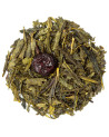 Green tea whole leaves with dried cherry Japanese blend Thés et Traditions