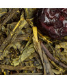 feuilles de thé vert et cerise séchée pour infusion saveur japonaise