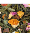 green tea blend with vanilla pieces cinnamon bark and flower petals
