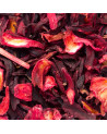 getrocknete Hibiskusblüten für Aufgüsse in Rot- und Purpurtönen