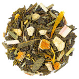 mojito groene thee met citrusvruchten schillen en gedroogde kruiden voor infusie