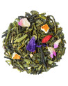 Tiaoxu green tea whole leaves flower petals and colorful citrus pieces