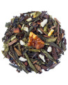 Green tea blend with roasted walnut pieces citrus peels and spices