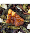 Tè verde con pezzi di noci tostate e foglie di tè verde Thés et Traditions