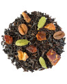Miscela di tè nero con chicchi di caffè cardamomo scorze di agrumi e pezzi di frutta secca