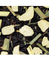 mélange de thé noir feuilles de gingembre citronnelle et morceaux de citron séché