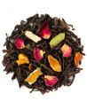 Black tea blend with rose petals orange peels and cardamom for Christmas infusion