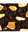Mischung aus Schwarztee mit getrockneten Orangenschalen für aromatische Aufgüsse