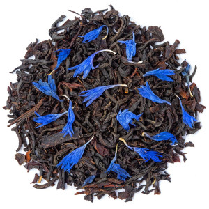 Schwarztee Blue Earl Grey mit Heidelbeerpetalen für aromatische Aufgüsse