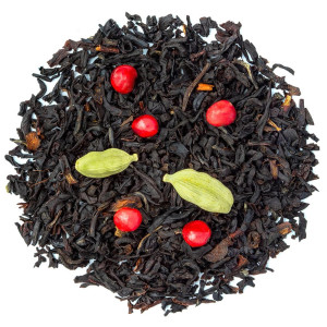 Schwarzteemischung mit Pistazien, Kardamom und roten Beeren von Thés & Traditions