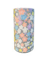 Cilindervormige doos met pastel bloemmotief washi stijl voor opslag of thee