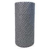 Cilindervormige washi doos met shibori patroon marineblauw en wit voor opslag van thee en infusies