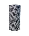 Cylindrical washi box with navy blue and white shibori pattern for tea and infusion storage