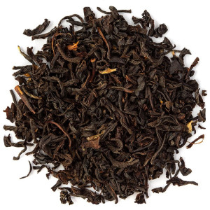 Lose Blätter von Assam TGFOP Second Flush Rembeng Schwarztee mit braunen und schwarzen Nuancen