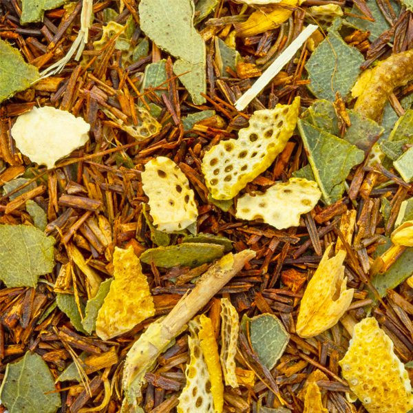 mélange de rooibos feuilles d eucalyptus et écorces d orange pour infusion fraîcheur sauvage