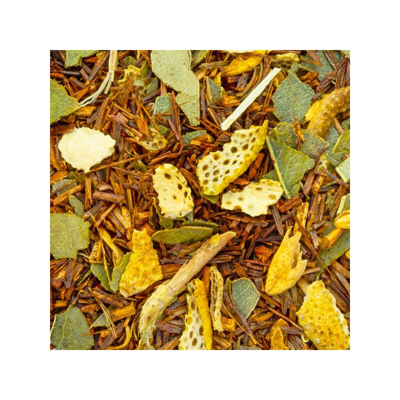 mélange de rooibos feuilles d eucalyptus et écorces d orange pour infusion fraîcheur sauvage