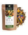 CBD Sleep Herbal Tea peach lemon flavor kraft bag and organic dried plants