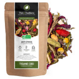 CBD Anti Stress kruidenthee Thés et Traditions kraft zakje met biologisch kleurrijk gedroogd plantenmengsel