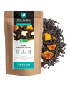 pu erh cinnamon orange tea black tea leaves pieces of orange peel and organic cinnamon
