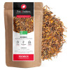 Verpakking van natuurlijke rooibos Thés & Traditions met infusie van rode en bruine biologische bladeren
