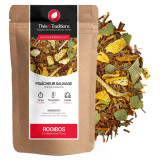 Rooibos wilde frisheid sinaasappel-eucalyptus kraftzak en mengsel van bladeren en sinaasappelschillen