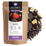 Misamari black tea red berries flavor kraft bag with blend of leaves and dried fruits
