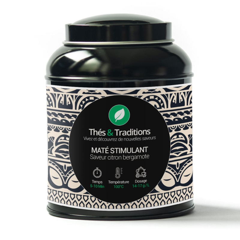 metal tin lemon bergamot mate