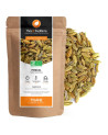 Organic loose fennel herbal tea kraft bag for easy digestion infusion
