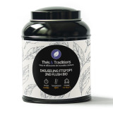 Organic Darjeeling FTGFOP1 2nd Flush black tea tin Thés & Traditions with brewing instructions