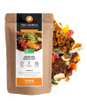 Tisane Jardin des Mirages Bio sachet kraft avec mélange de fruits et plantes séchées colorées