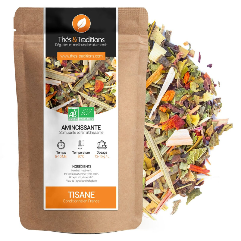 Organic slimming herbal tea Thés et Traditions blend of dried herbs for infusion