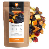 Apple cake herbal tea kraft bag pieces of dried fruit apple cinnamon vanilla