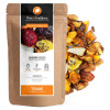 Cherry Coco herbal tea cherry kiwi coconut flavor kraft bag with pieces of dried and dehydrated fruits Cherry Coco herbal tea cherry kiwi coconut flavor kraft bag with pieces of dried and dehydrated fruits