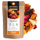 Tropical Oasis herbal tea Thés et Traditions blend of dried fruits hibiscus and rose petals
