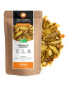 organic ginger pieces for herbal tea infusion packaged in natural kraft bag