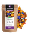 Purple Garden herbal tea blend of dried fruits purple flowers raspberry pineapple organic